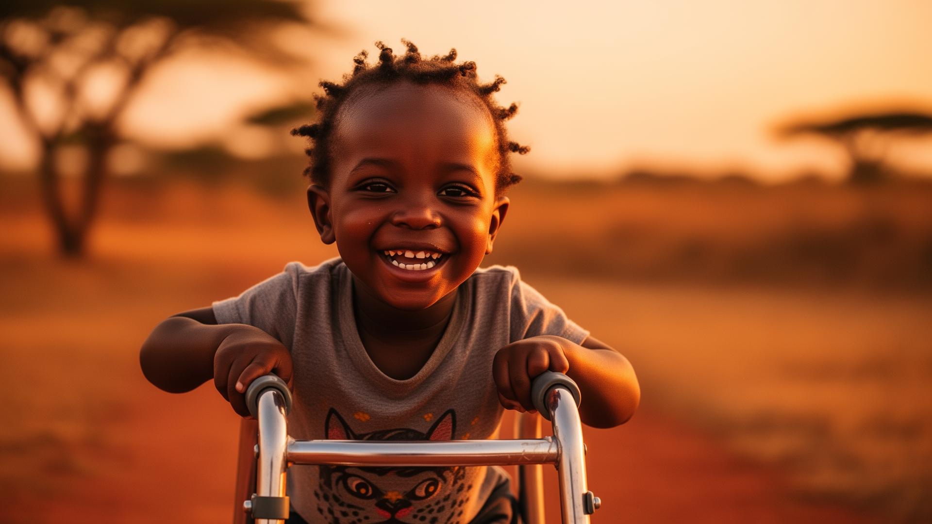 A smiling child supported by The Hajar Foundation